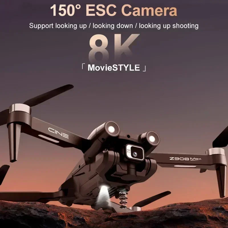 Xiaomi Z908 Pro MAX Drone — 8K Dual Camera GPS FPV Quadcopter with Brushless Motor, Optical Flow, Folding Design & 10000M Range