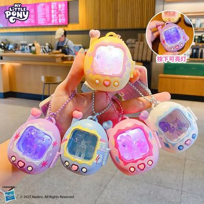 My Little Pony Glowing Electronic Pet Keychain - Cute Light-Up Bag Pendant with Lock Buckle and Collectible Charm