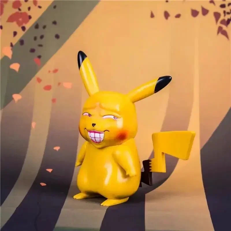 TOMY Pokemon Funny Freak PVC Action Figures — Pikachu, Bulbasaur, Charmander & Squirrel Anime Model Toy Gift for Boys