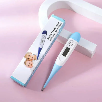 Electronic Digital Thermometer Soft Tip for Home First Aid—Oral & Armpit Temperature Measurement for Babies & Adults