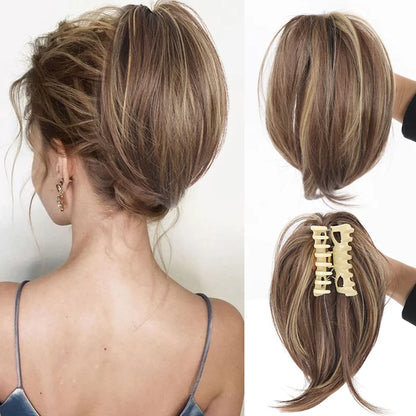 LUPU Synthetic Messy Bun Hair Piece - Clip-In Chignon Ponytail Extension Scrunchie for Women