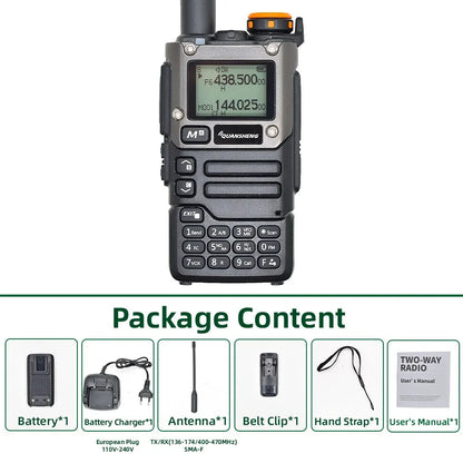 Quansheng UV K5 (8) Portable Walkie Talkie – AM/FM Two-Way Radio, Long Range Receiver for Amateur Ham Wireless Communication