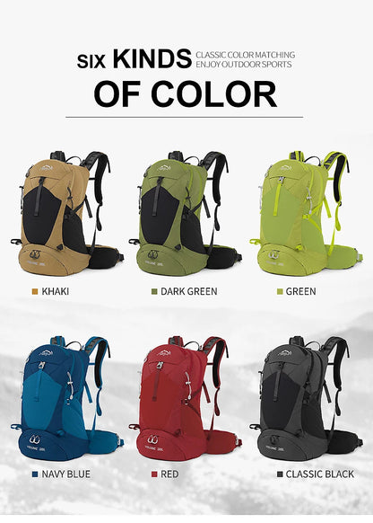 35L Mountaineering Backpack - Waterproof Outdoor Sports Bag for Men & Women, Camping & Hiking Rain Gear