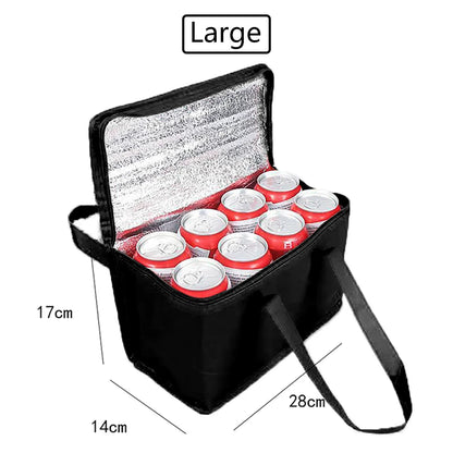Portable Insulated Lunch Cooler Bag – Folding Thermal Picnic Tote, Ice Pack Food & Drink Carrier, Beer Delivery Bag