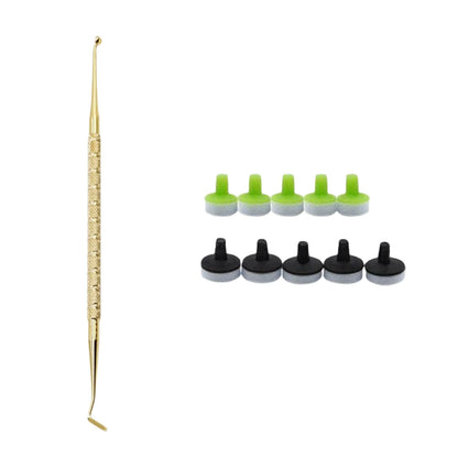 Dental Resin Filling Kit – Composite Light Cure Spatula & Molding Tools Set with Foam Pad Holder for Dentistry Use