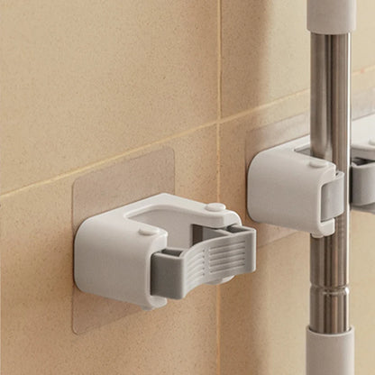 Soft Rubber Mop Hooks — Self-Adhesive Wall-Mounted Organizer for Brooms, Mops & Cleaning Supplies Storage