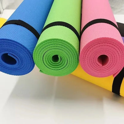 4MM Yoga Mat 173x61cm – Non-Slip, Odorless Pilates & Fitness Exercise Mat with Carry Strap