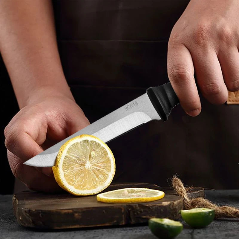 5Cr15Mov Stainless Steel Meat Cleaver & Boning Knife – Sharp Fishing Knife with Holster, Multifunctional Vegetable Peeler
