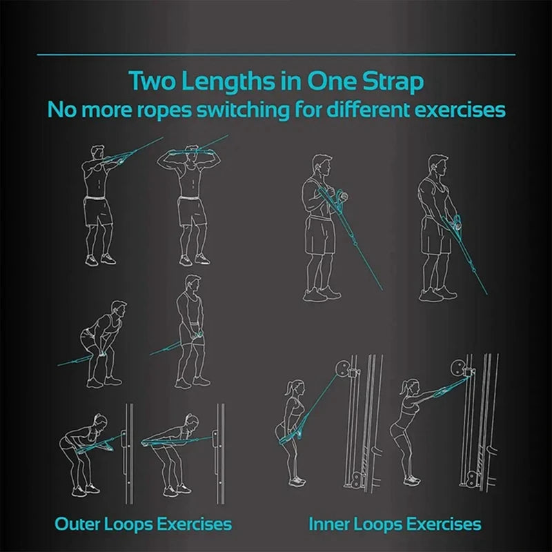 Fitness Tricep Rope — Cable Attachment for Pull-Down Workouts & Strength Training