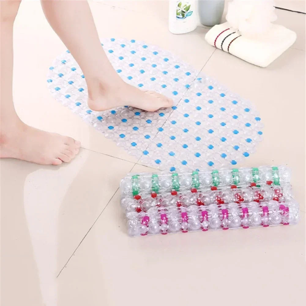 PVC Anti-Skid Bath Mat – Soft Non-Slip Shower & Bathtub Mat with Massage Nubs and Suction Cups