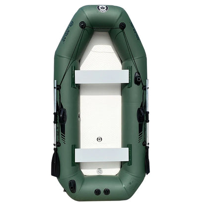 Solarmarine PVC Inflatable Belly Boat – River Fishing Kayak, Fishing Boat with Outboard Engine Installation Option