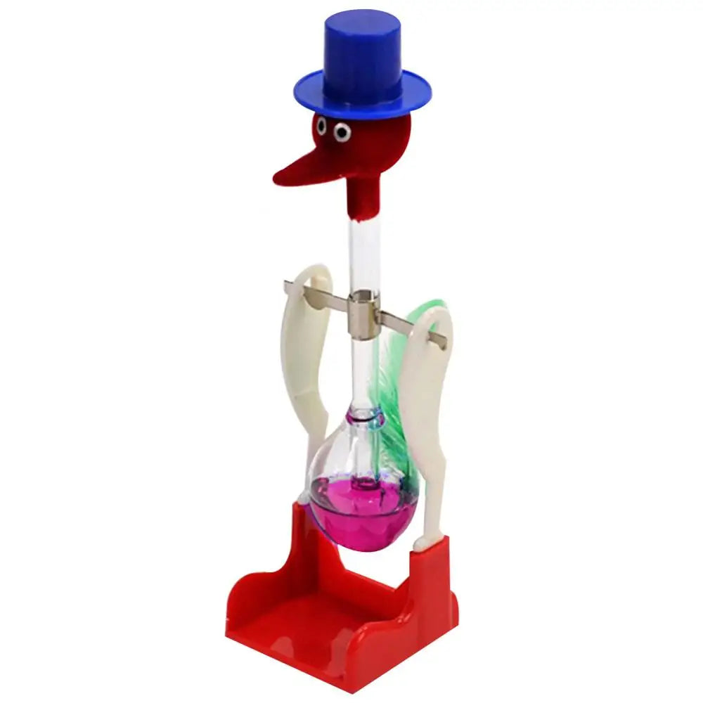 Creative Drinking Bird Liquid Motion Toy – Lucky Duck Bobbing Science Prank Desk Decoration Ornament & Gift for Home and Office
