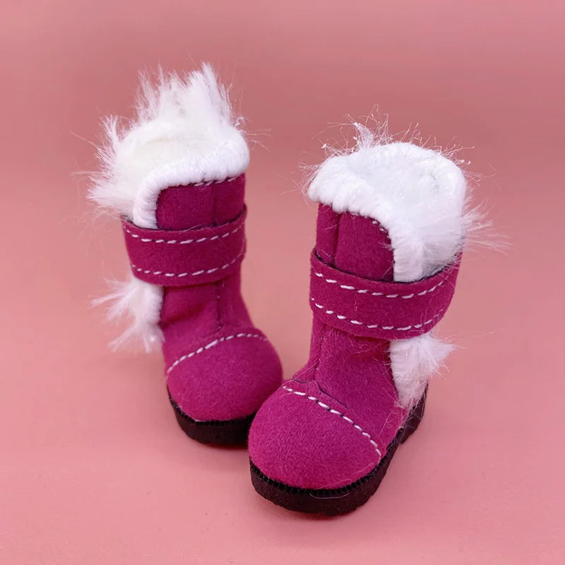 Tilda 3.2cm Doll Boots – 1/8 Mini Leather Shoes for Blythe, Azone & BJD Dolls, Casual Doll Accessories
