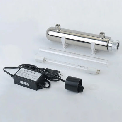 12W Stainless Steel UV Water Sterilizer – Ultraviolet Tube Lamp for Direct Drink Disinfection, Aquarium & Fish Tank Purifier