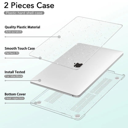 EGYAL Hard Shell Case for MacBook Air 15 M2 & 13.6" 2022, MacBook Pro 13 M1/Pro 14/16, M1 Air 13 A2337