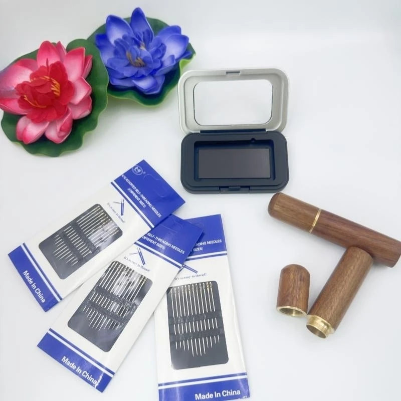 Black Rectangle Magnetic Sewing Needles Holder - Storage Case for Sewing Needle, Buttons, Pins, and Accessories