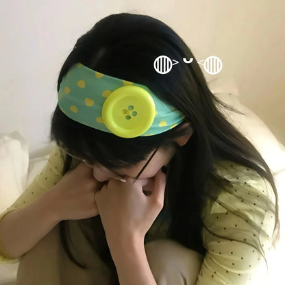 Retro Polka Dot Button Headband - Y2K French Style Cute Sweet Hair Accessory