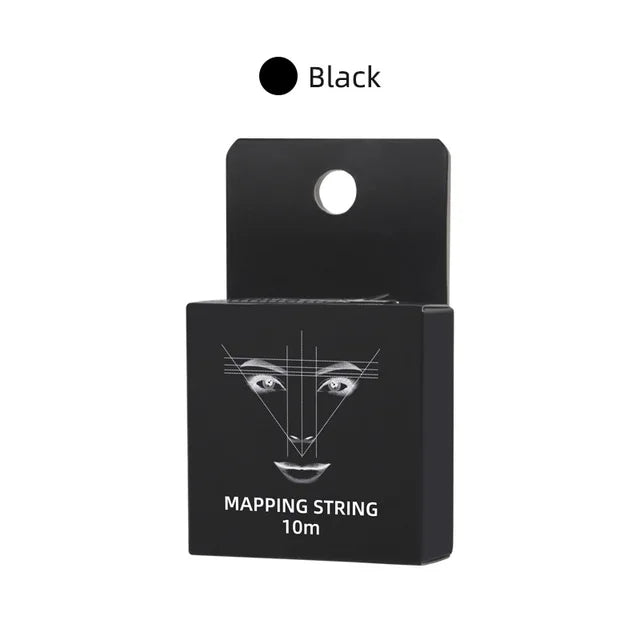 10m Pre-Inked Mapping String for Eyebrows – Microblading & PMU Marker Thread in Box for Tattoo Brow Mapping