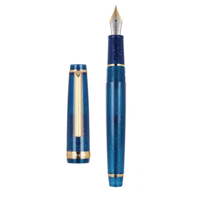 JINHAO 82 Transparent Fountain Pen — Spin Golden EF/F/M Nib, Ink Pen for Business, Office & School Supplies