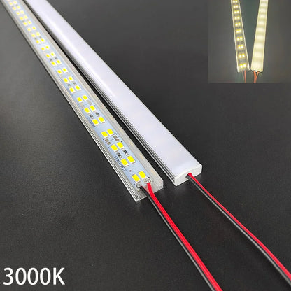 72LED Super Bright Light Bar - 50cm DC12V Aluminum Strip Lamp for Kitchen & Shelf Lighting