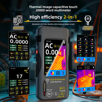 SH7 Thermal Imager & Multimeter - 320×320 IR Camera with 20,000-Count Digital Multimeter for Auto & Heating Inspection