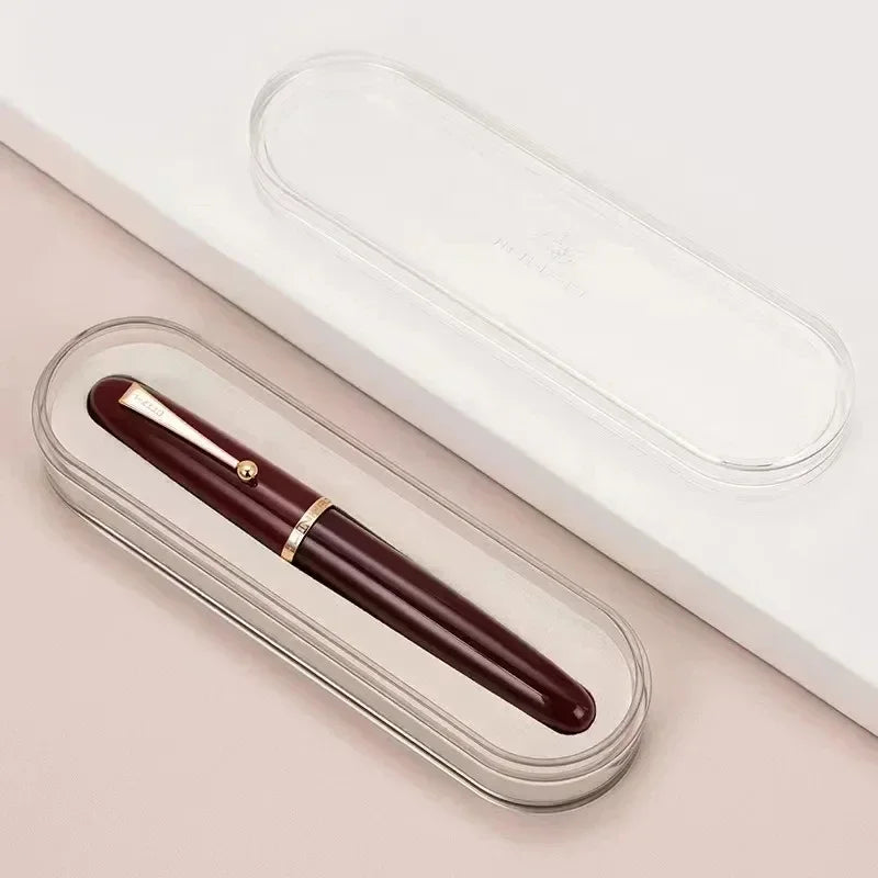 Luxury JinHao 9019 Dadao Fountain Pen – Transparent Acrylic Spin Design, 40mm Nib for Office & School Writing Supplies