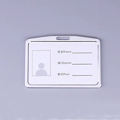 Office Metal ID Badge Holder – Aluminium Alloy Employee Name Cover, Business Case & Credit Card Wallet