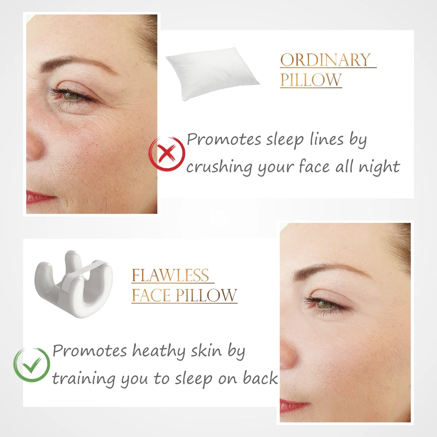 Memory Foam Anti-Aging Beauty Pillow – Wrinkle Prevention & Face Relaxation