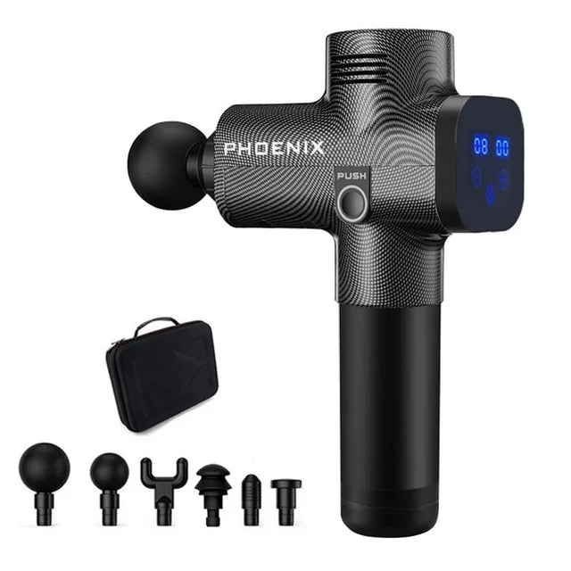 Phoenix A2 Deep Tissue Massage Gun — Muscle Relaxation & Pain Relief Therapy for Back, Legs & Feet
