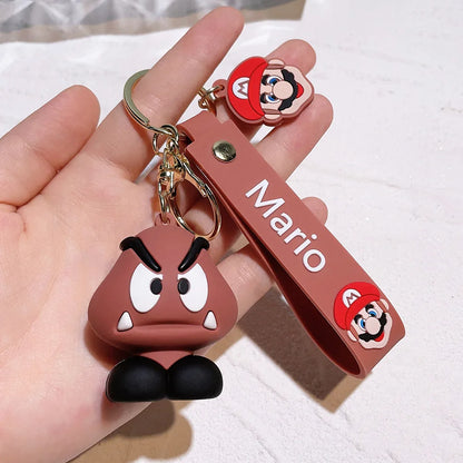 Super Mario Bros Keychain – 27 Cute Cartoon Character Action Figure Toy Doll Gift for Kids
