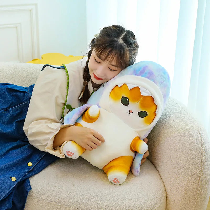 Fun Transformed Cat Doll Plush Toy – Cute 25cm Shark Cat Plush Gift for Girls and Children