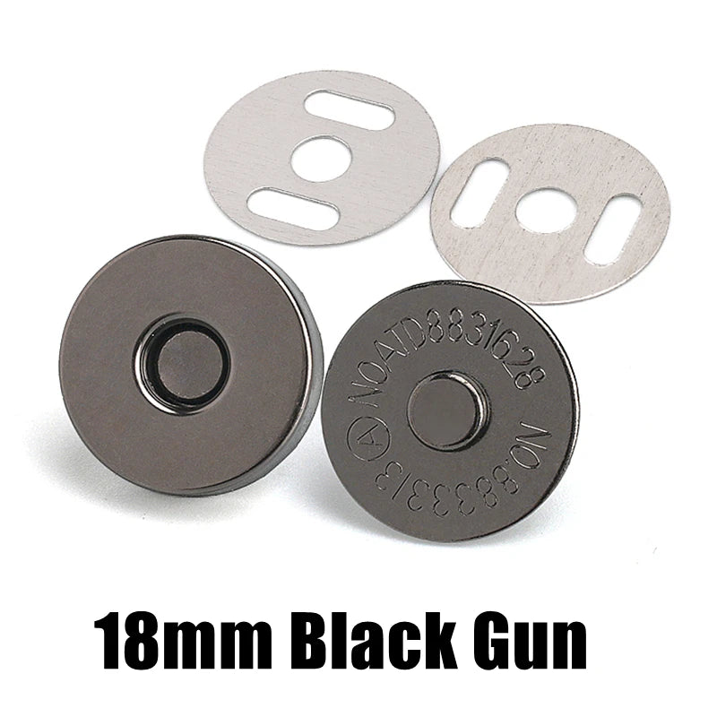 10 Pcs Magnetic Snap Fasteners 14–18MM – Clasps & Buttons for Handbags, Purses, Wallets & Craft Bag Accessories
