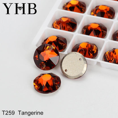 YHB XIRIUS AB Moonlight Glass Crystal — Flatback Sew-On Rhinestones for Garments, Clothes & Bags