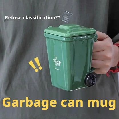 400ml Trash Can Design Mug - Creative Coffee & Milk Cup for Office and Home