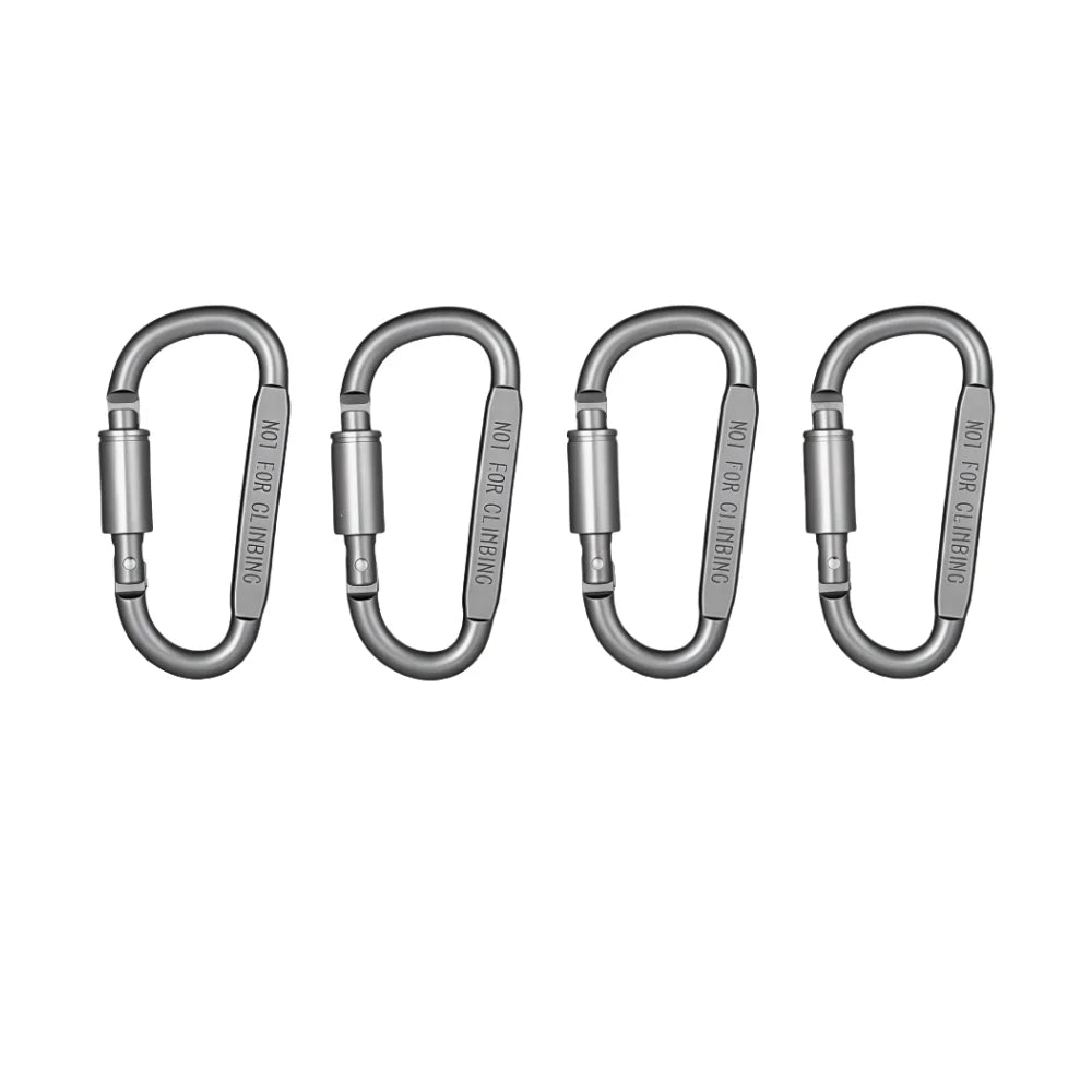 2-6PCS Aluminum Carabiner Set - Tactical EDC Keychain Clips for Camping, Hiking, Survival & Outdoor Gear