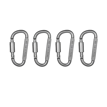 2-6PCS Aluminum Carabiner Set - Tactical EDC Keychain Clips for Camping, Hiking, Survival & Outdoor Gear