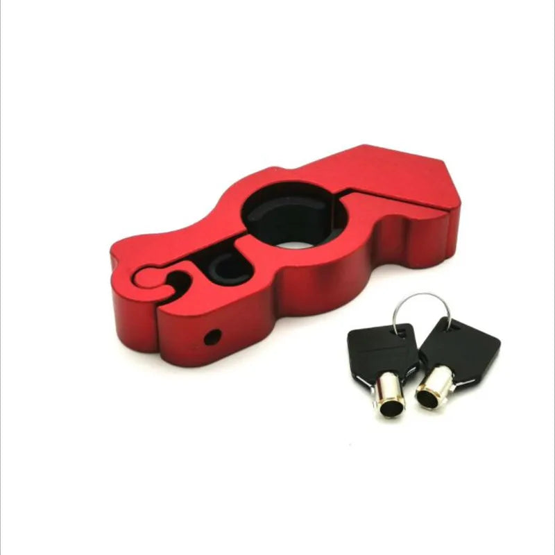 Motorcycle Handlebar Brake Handle Lock - Solid Imitating Steel Anti-Theft Lock for ATV, Dirt, and Street Bikes