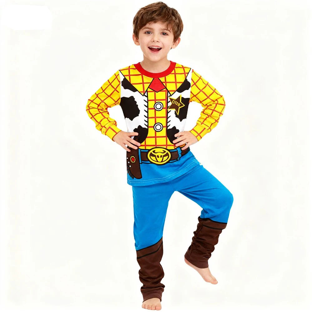 100% Cotton Boys Pajamas - Superhero Kids Sleepwear & Toddler Nightwear Set