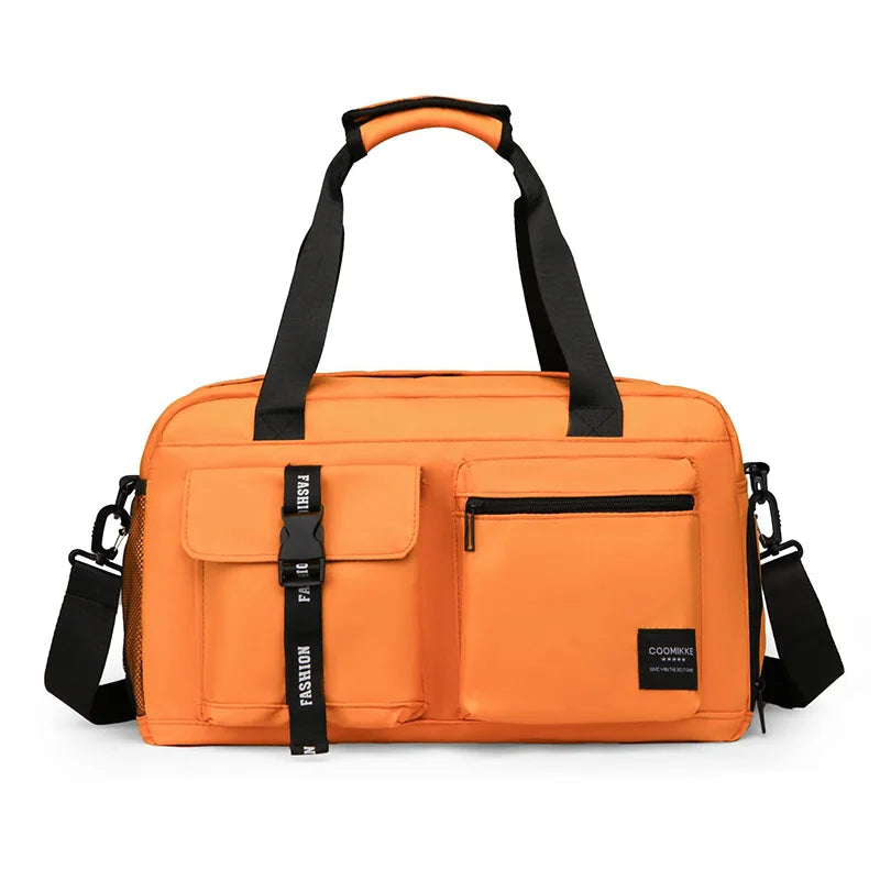 Large Fitness & Sports Duffel Bag – Women’s Gym, Yoga, Swimming Travel Backpack with Dry/Wet Shoes Pocket