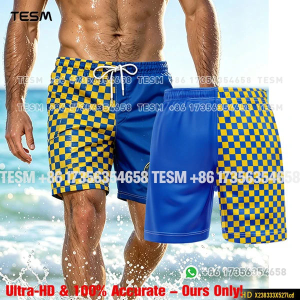 Men’s Lion Print Beach Shorts - Casual Summer Vacation & Sports Running Shorts