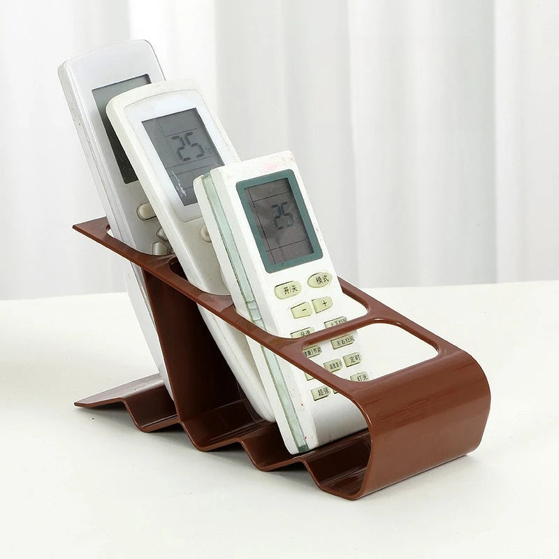 Remote Control Organizer Rack – Compact Storage with Compartments & Anti-Slip Base for TV Remotes and Mobile Devices