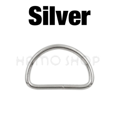 Metal D Ring Adjustable Buckle Set - Webbing Strap Clasps for Backpacks, Bags, Pet Collars, Chains & DIY Accessories