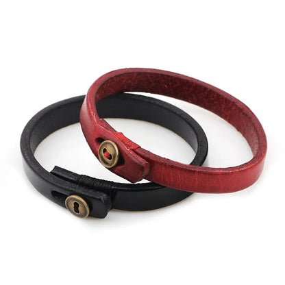 Punk Rock Hip Hop PU Leather Bracelet – Unisex Skull, Pentagram & Rivet Chain Bracelet, Trendy Party Jewelry Accessory