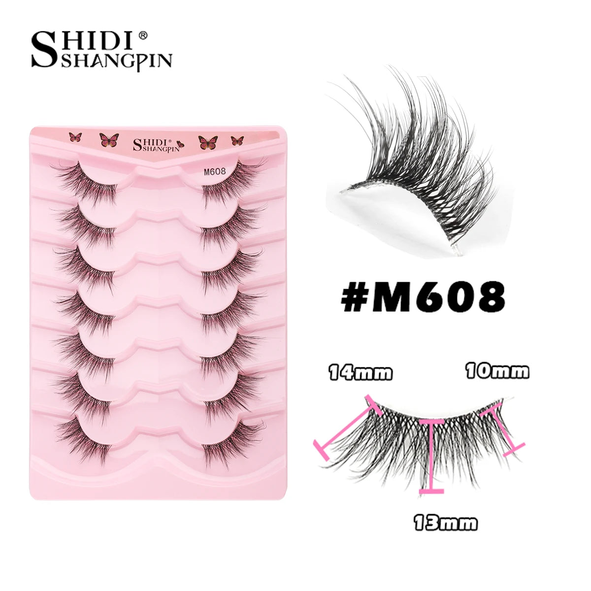 SHIDISHANGPIN 3D Half Cat Eye Lashes – Natural Winged Fox Faux Mink Eyelashes for Makeup