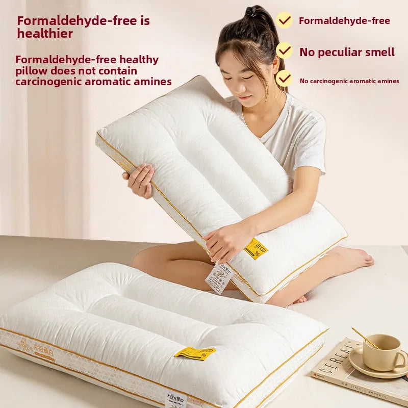 Soybean Fiber Cervical Pillow — Adult Sleep Pillow Core for Home, Dormitory & Hotel Use