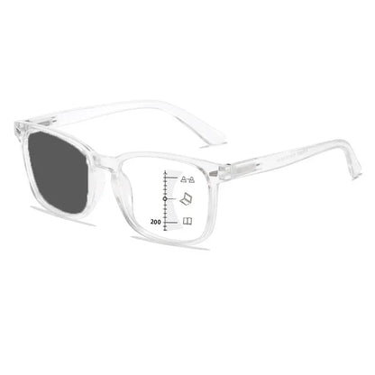 2024 Photochromic Anti-Blue Reading Glasses – Multifocal Presbyopic Eyewear with Intelligent Dual Light for Near & Far Vision