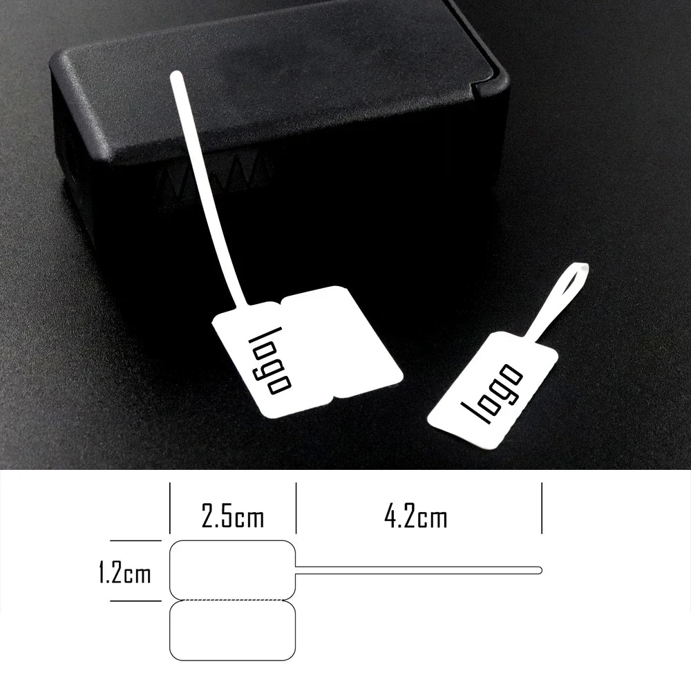 100pcs Square Head Bracelet Rings – Custom Logo Label Price Tags for Jewelry Display & Packaging Accessories Wholesale