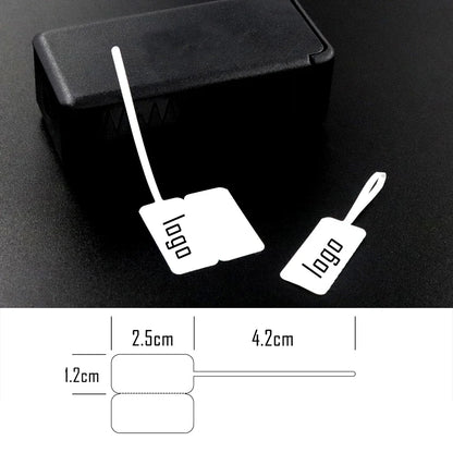 100pcs Square Head Bracelet Rings – Custom Logo Label Price Tags for Jewelry Display & Packaging Accessories Wholesale