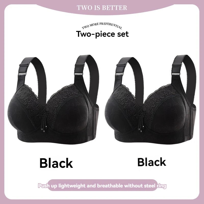 Women’s Lace Deep V Ultra-Thin Bralette – Sexy Sheer Lingerie Top Plus Size Comfortable Everyday Bra