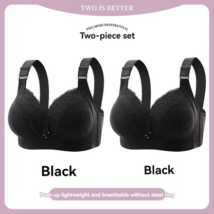 Women’s Lace Deep V Ultra-Thin Bralette – Sexy Sheer Lingerie Top Plus Size Comfortable Everyday Bra